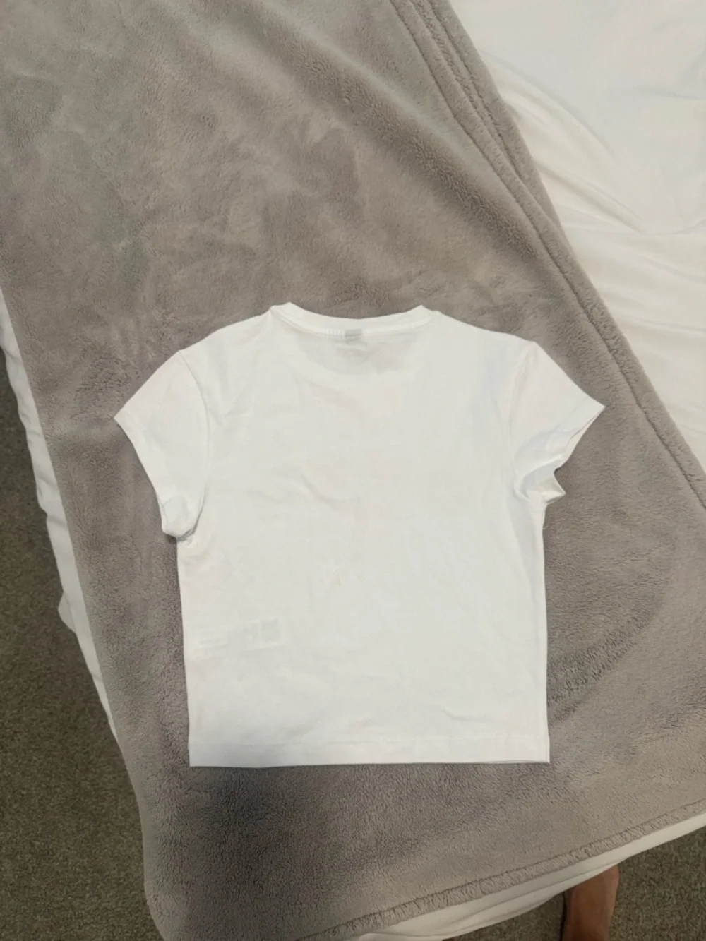 Oner Active White Crop Tee with Blue Logo - Picture 3 of 4